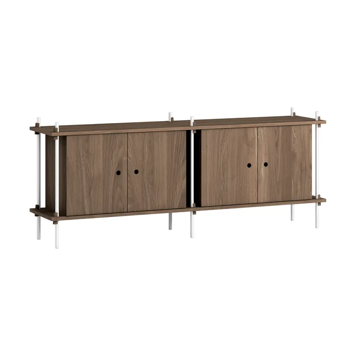 Shelving System sideboard - Καπνισμένη δρυς-white, 163x65x35 cm, S.65.2.D - MOEBE