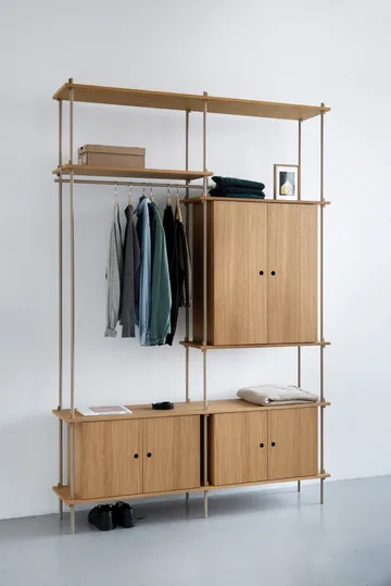 Shelving System ράφι με ντουλάπι - Δρυς-white, 163x200x35 cm, S.200.2.C - MOEBE