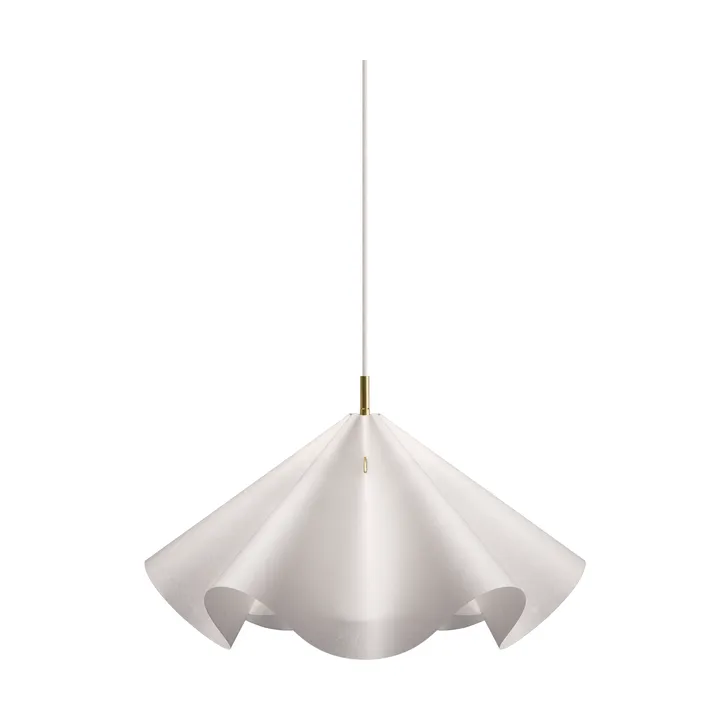 Sinuate κρεμαστό φωτιστικό - White-brass, medium Ø60x30 εκ. - MOEBE