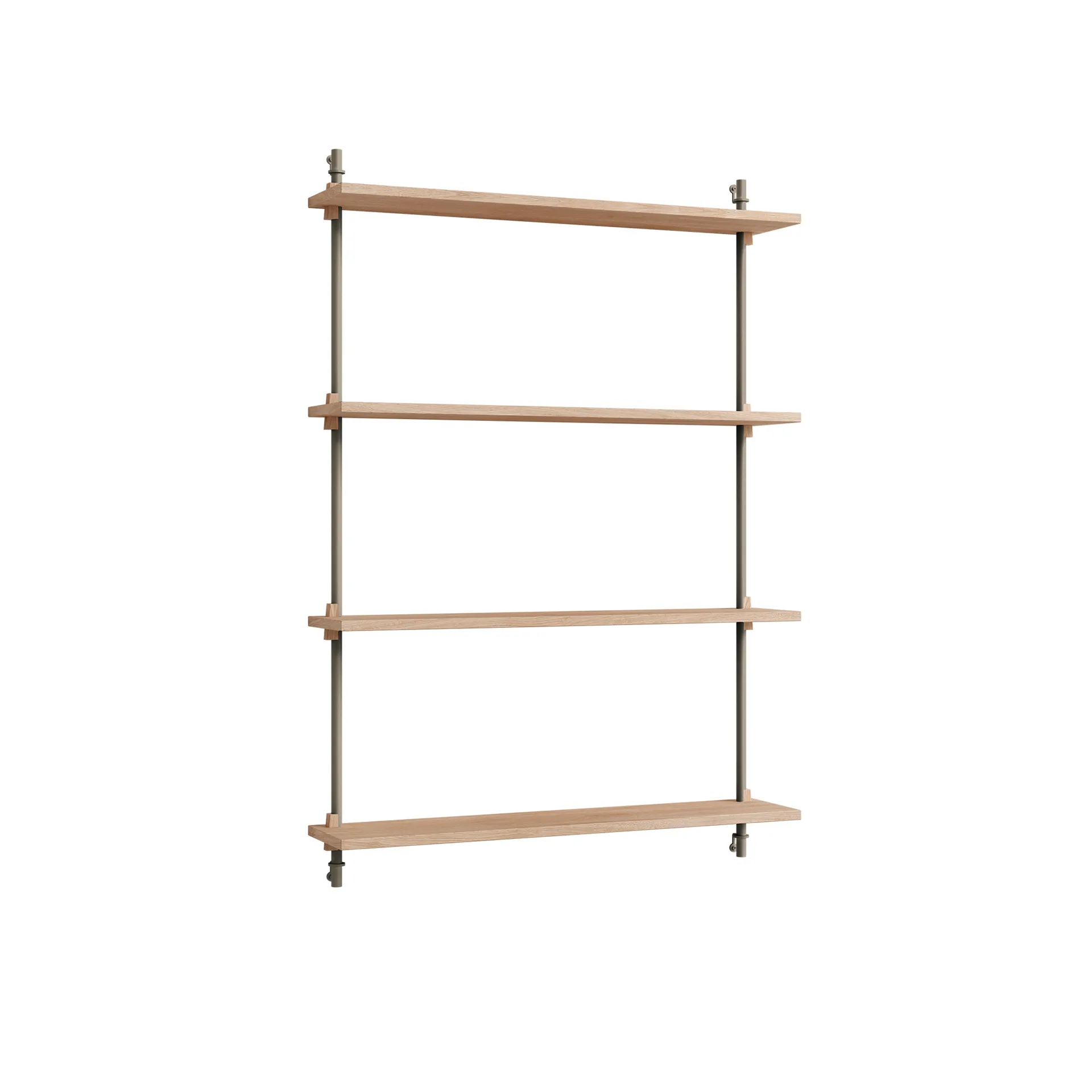 Wall Shelving ραφιέρα τοίχου, Δρυς-warm grey, 92x115x17,5 cm, WS.115.1 MOEBE