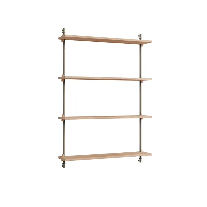 Wall Shelving ραφιέρα τοίχου - Δρυς-warm grey, 92x115x17,5 cm, WS.115.1 - MOEBE