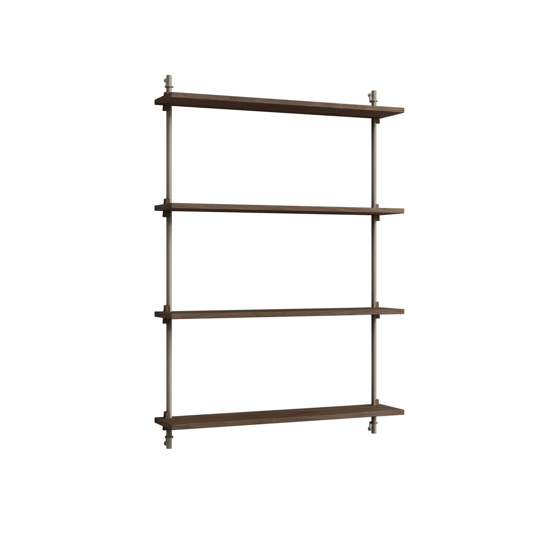 Wall Shelving ραφιέρα τοίχου, Καπνισμένη δρυς-warm grey, 92x115x17,5 cm, WS.115.1 MOEBE