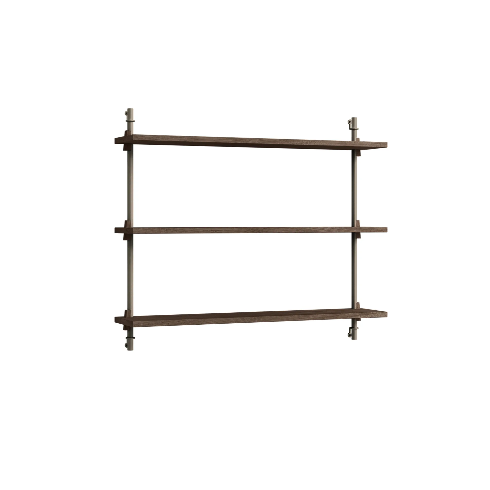 Wall Shelving ραφιέρα τοίχου, Καπνισμένη δρυς-warm grey, 92x65x17,5 cm, WS.65.1 MOEBE