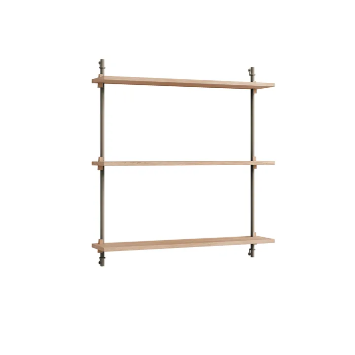 Wall Shelving ραφιέρα τοίχου - Δρυς-warm grey, 92x85x17,5 cm, WS.85.1 - MOEBE