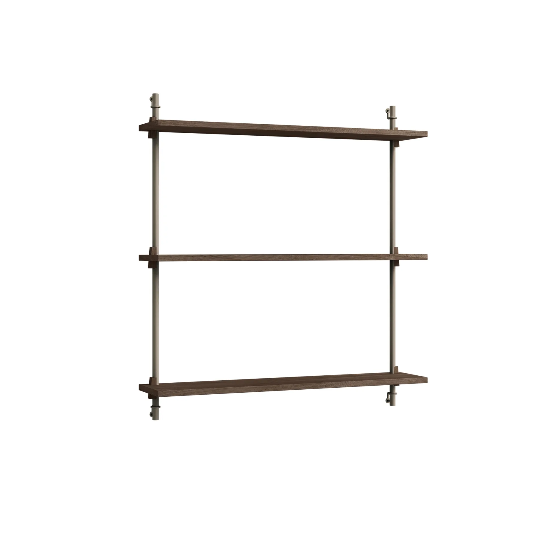 Wall Shelving ραφιέρα τοίχου, Καπνισμένη δρυς-warm grey, 92x85x17,5 cm, WS.85.1 MOEBE