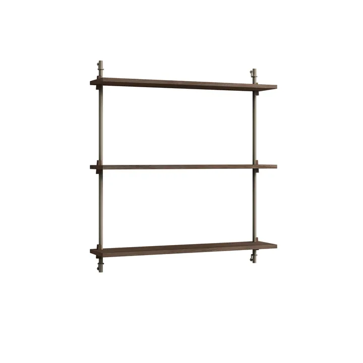 Wall Shelving ραφιέρα τοίχου - Καπνισμένη δρυς-warm grey, 92x85x17,5 cm, WS.85.1 - MOEBE