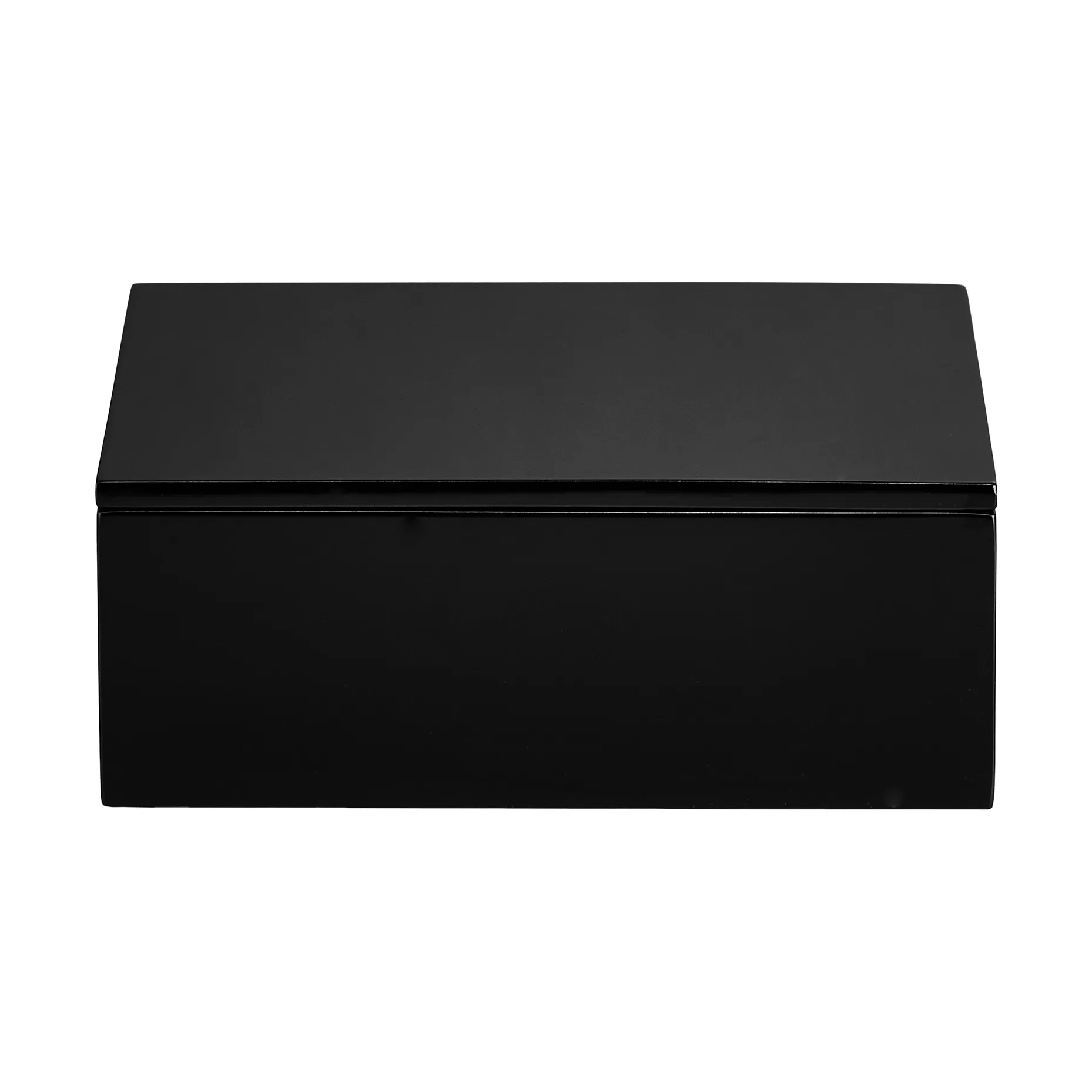 Lux λακαρισμένο κουτί αποθήκευσης 19x19x7 εκ., Black Mojoo