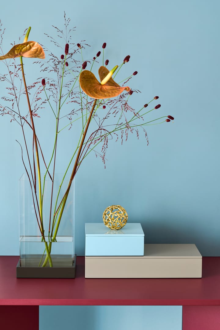 Lux λακαρισμένο κουτί αποθήκευσης 19x19x7 εκ., Powder blue Mojoo