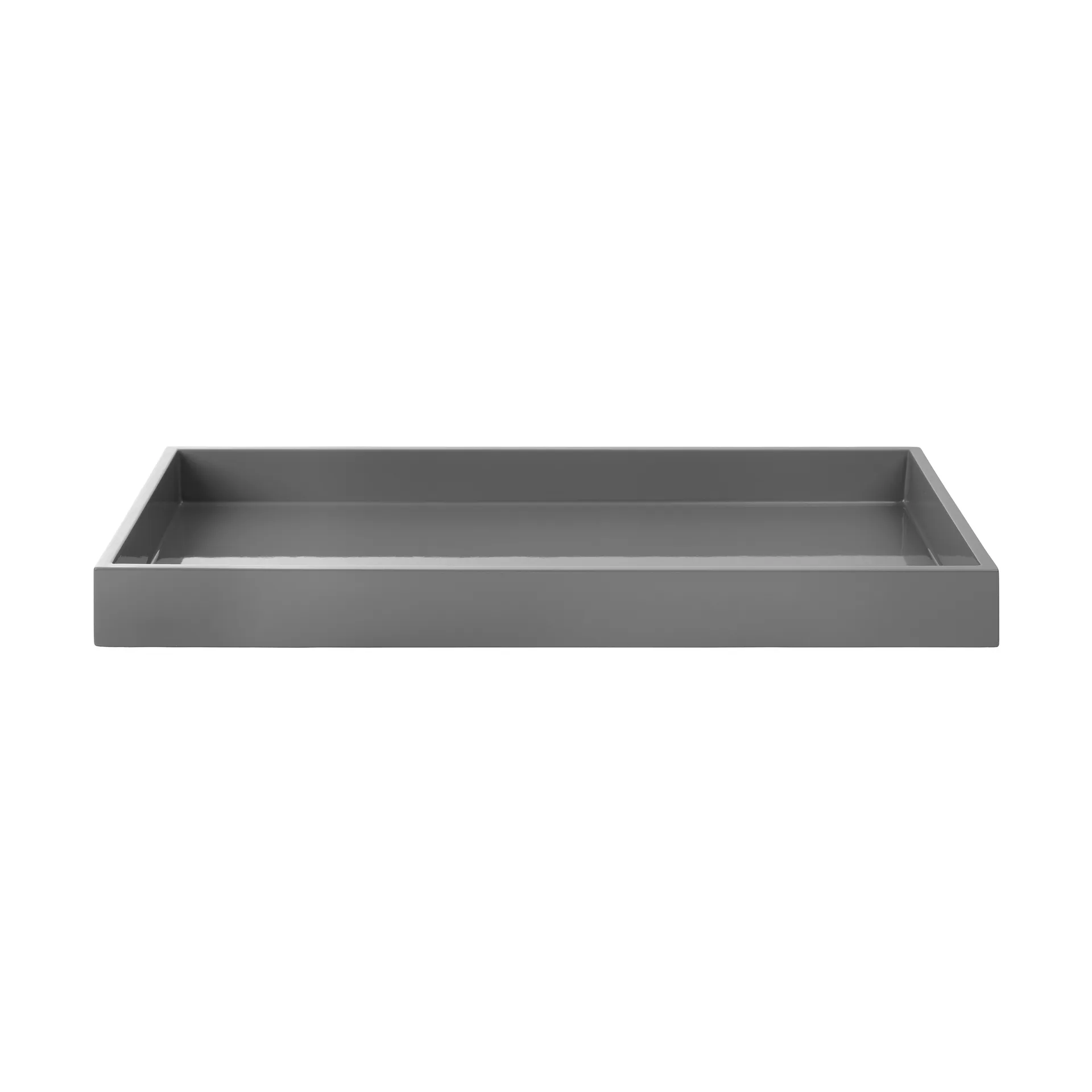 Lux λουστραρισμένος διακοσμητικός δίσκος 38x19x3.5 εκ., Antracit Mojoo