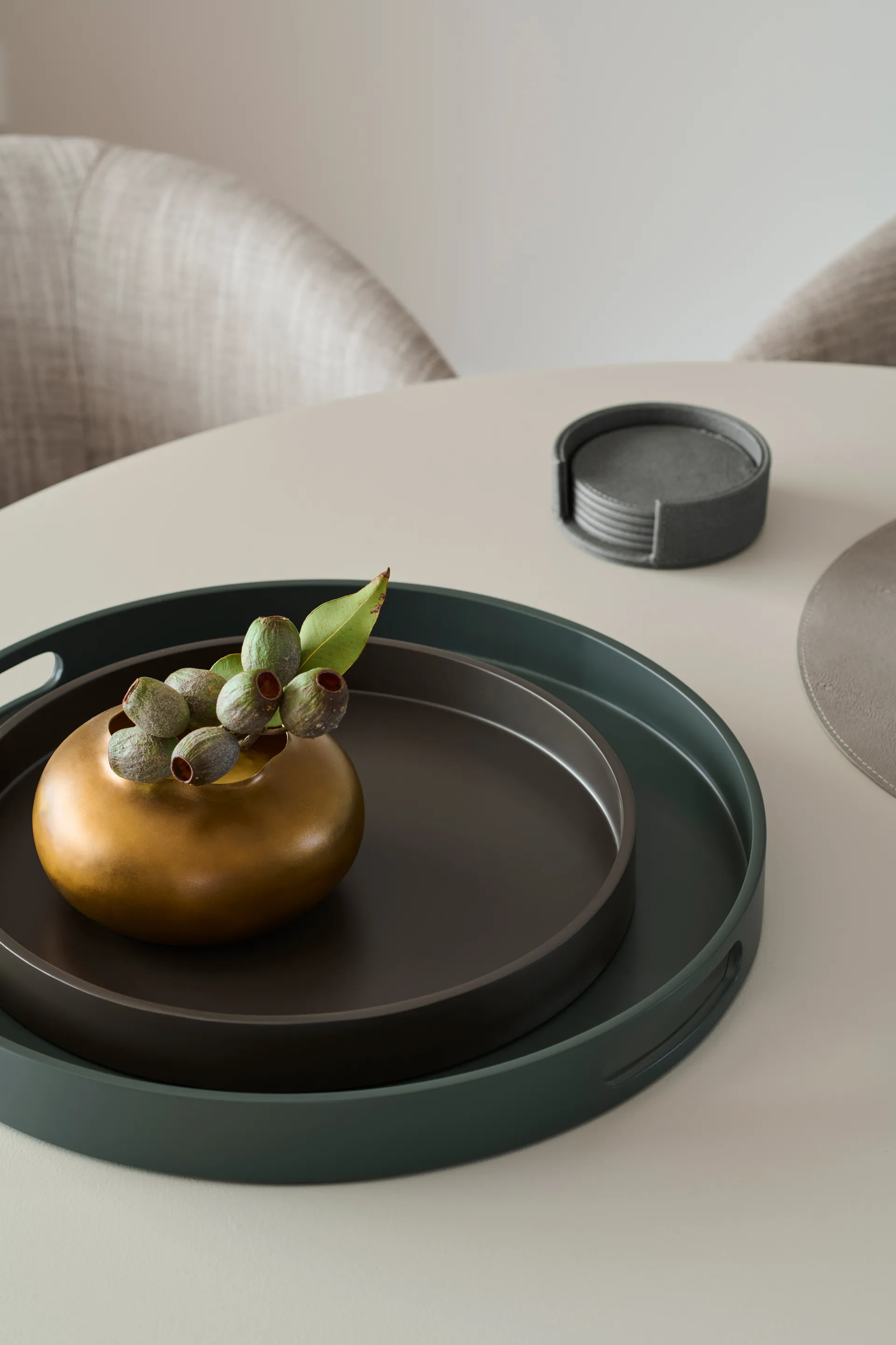 Σουβέρ Sting Ø12 cm σετ 6 τεμαχίων, Antracit Mojoo