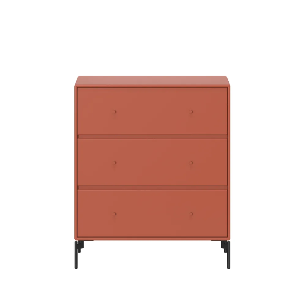 Συρταριέρα Carry, hokkaido 162, μαύρα λακαρισμένα πόδια Montana