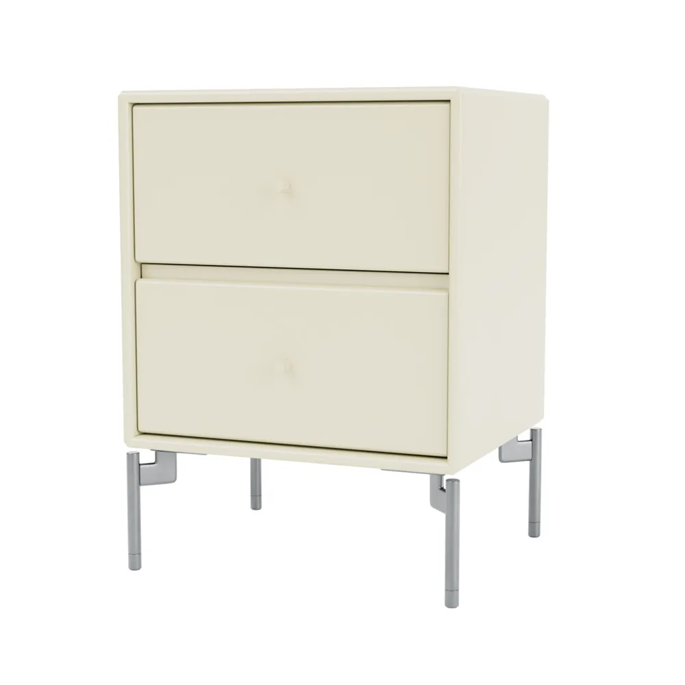 Κομοδίνο Drift, βανίλια 150, πόδια από χρώμιο cm Montana