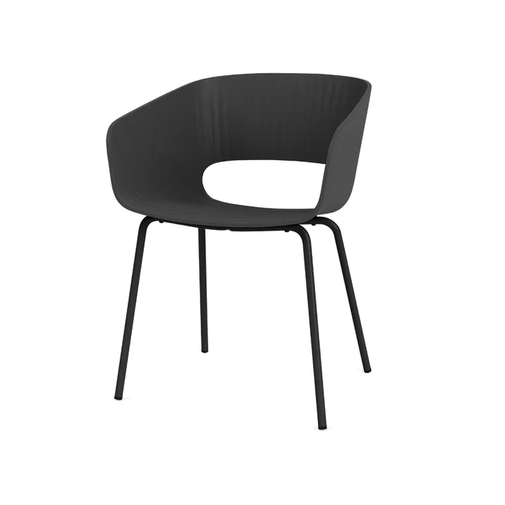 Marée 401 καρέκλα - black05 βάση powder-coated μέταλλο - Montana