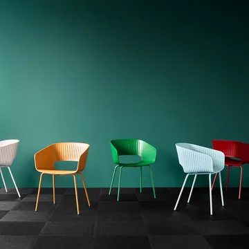 Marée 401 καρέκλα - black05 βάση powder-coated μέταλλο - Montana