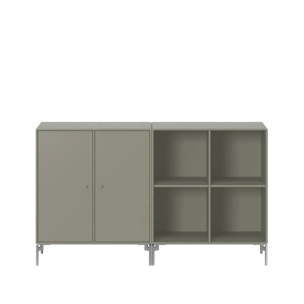 Pair sideboard, fennel 144, χρωμoύχα πόδια Montana