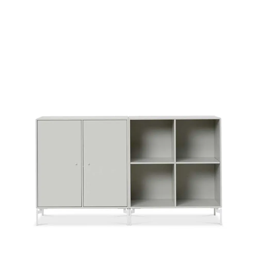 Pair sideboard, nordic 09, βαμμένα λευκά πόδια Montana