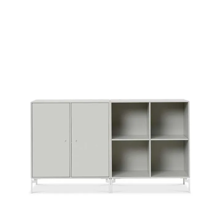 Pair sideboard - nordic 09, βαμμένα λευκά πόδια - Montana
