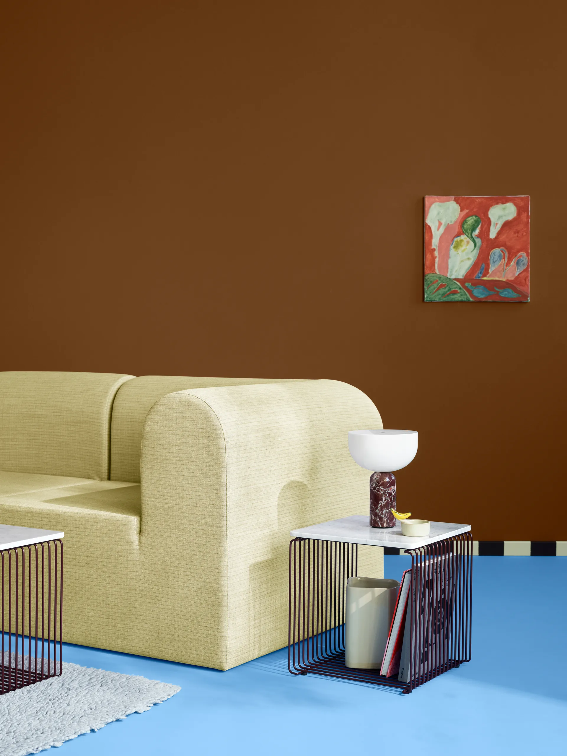 Panton Wire επάνω επιφάνεια 34,8x34,8 εκ., White marble Montana