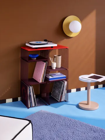 Panton Wire Single ράφι 34,8x34,8x25,7 εκ. - Black red - Montana