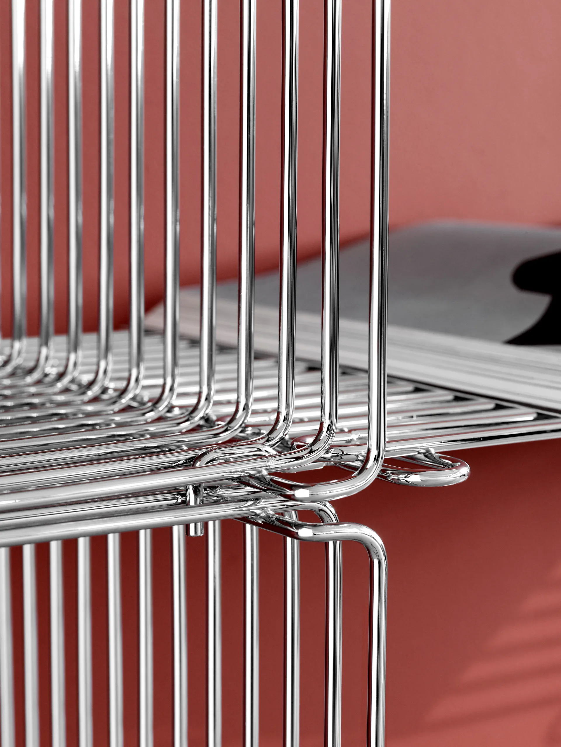 Panton Wire Single ράφι 34,8x34,8x34,8 εκ., Chrome Montana