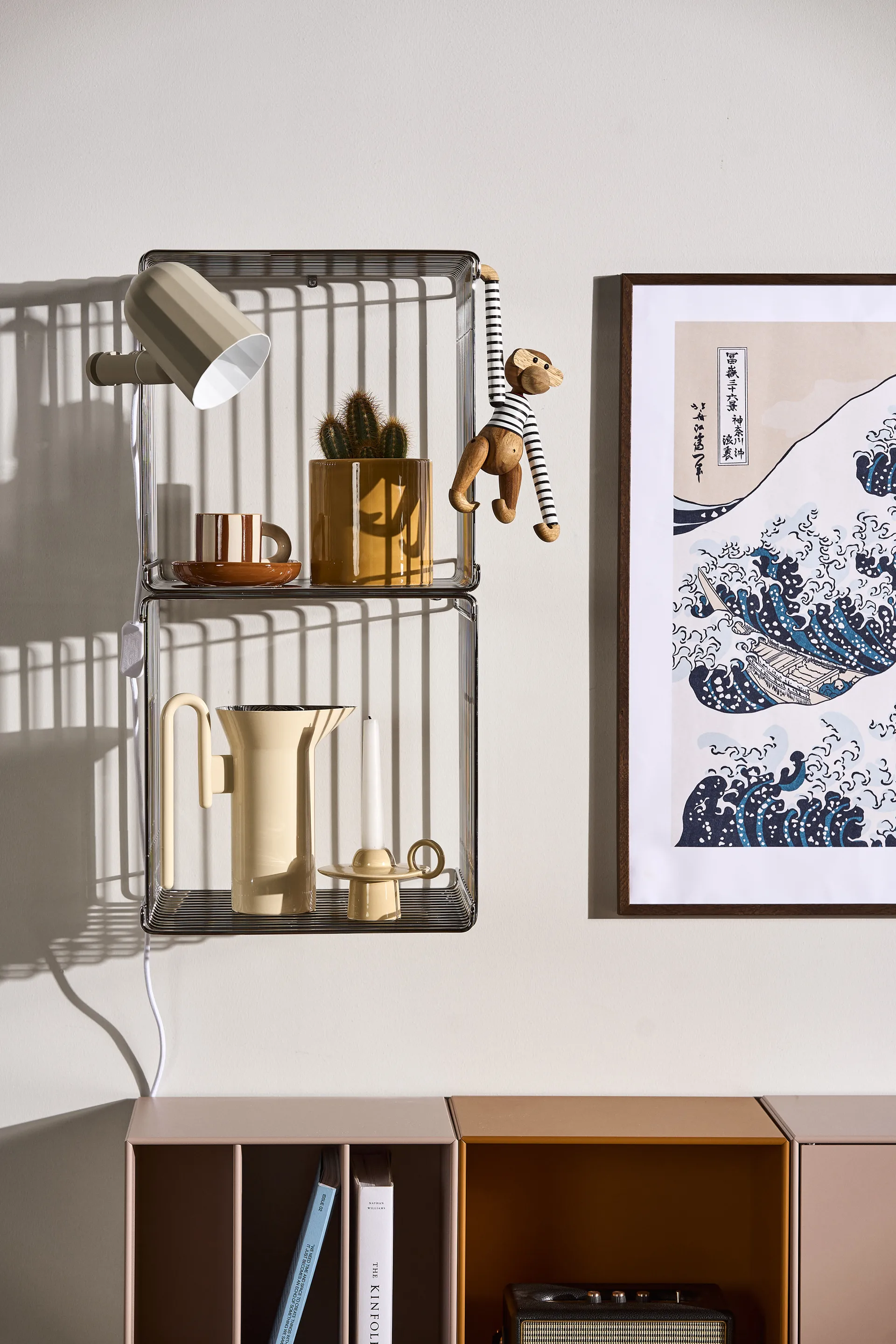 Panton Wire Single ράφι 34,8x34,8x34,8 εκ., Chrome Montana