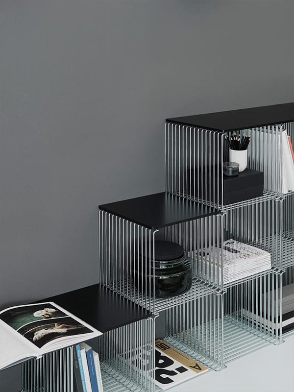 Panton Wire Single ράφι 34,8x34,8x34,8 εκ., Chrome Montana