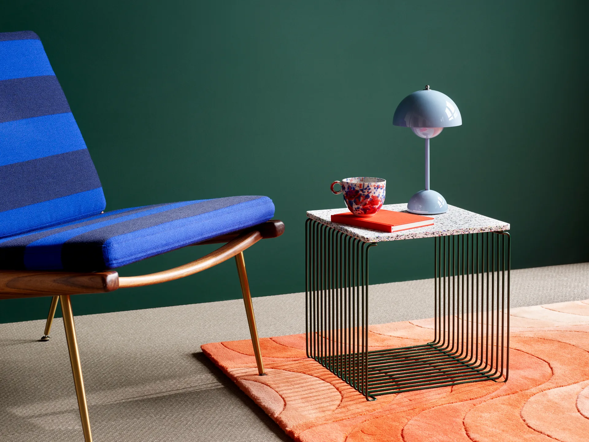 Panton Wire Single ράφι 34,8x34,8x34,8 εκ., Pine Montana