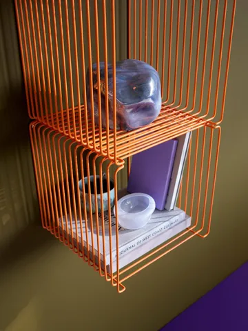 Panton Wire Single ράφι 34,8x34,8x34,8 εκ. - Tangerine - Montana