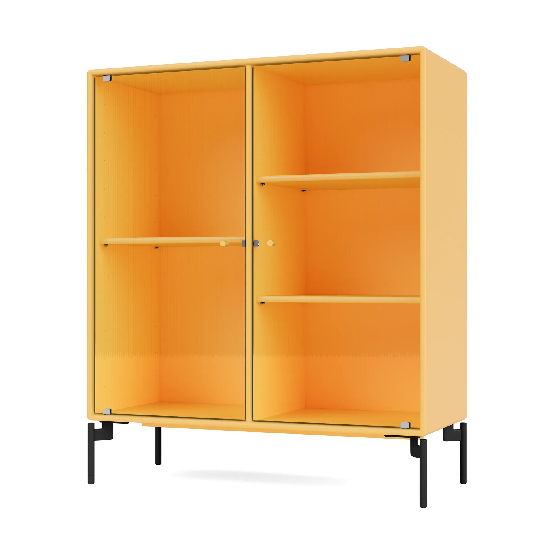 Ripple II βιτρίνα 69,6x82,2x30 cm, Acacia-πόδια black Montana