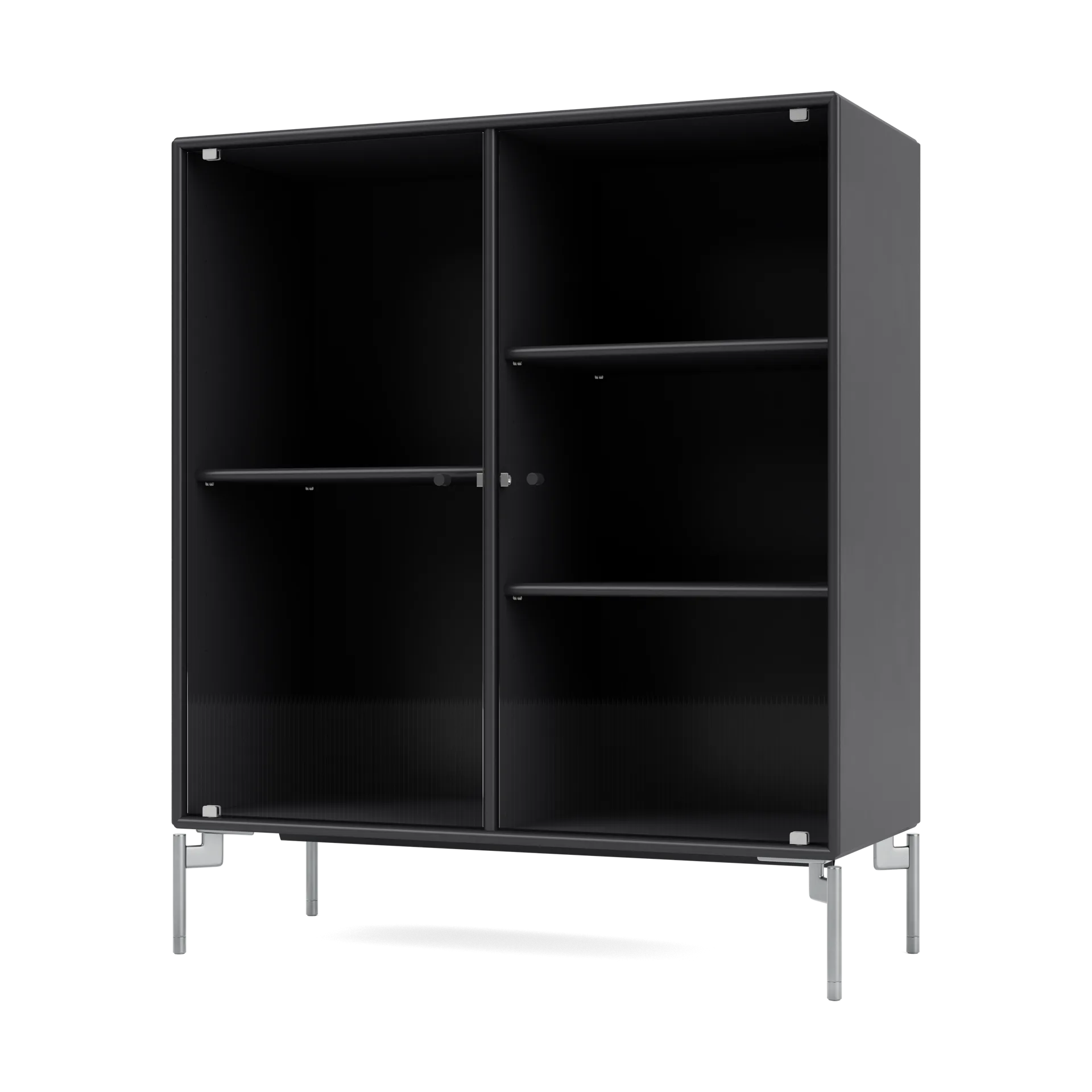 Ripple II βιτρίνα 69,6x82,2x30 cm, Anthracit-πόδια chrome Montana