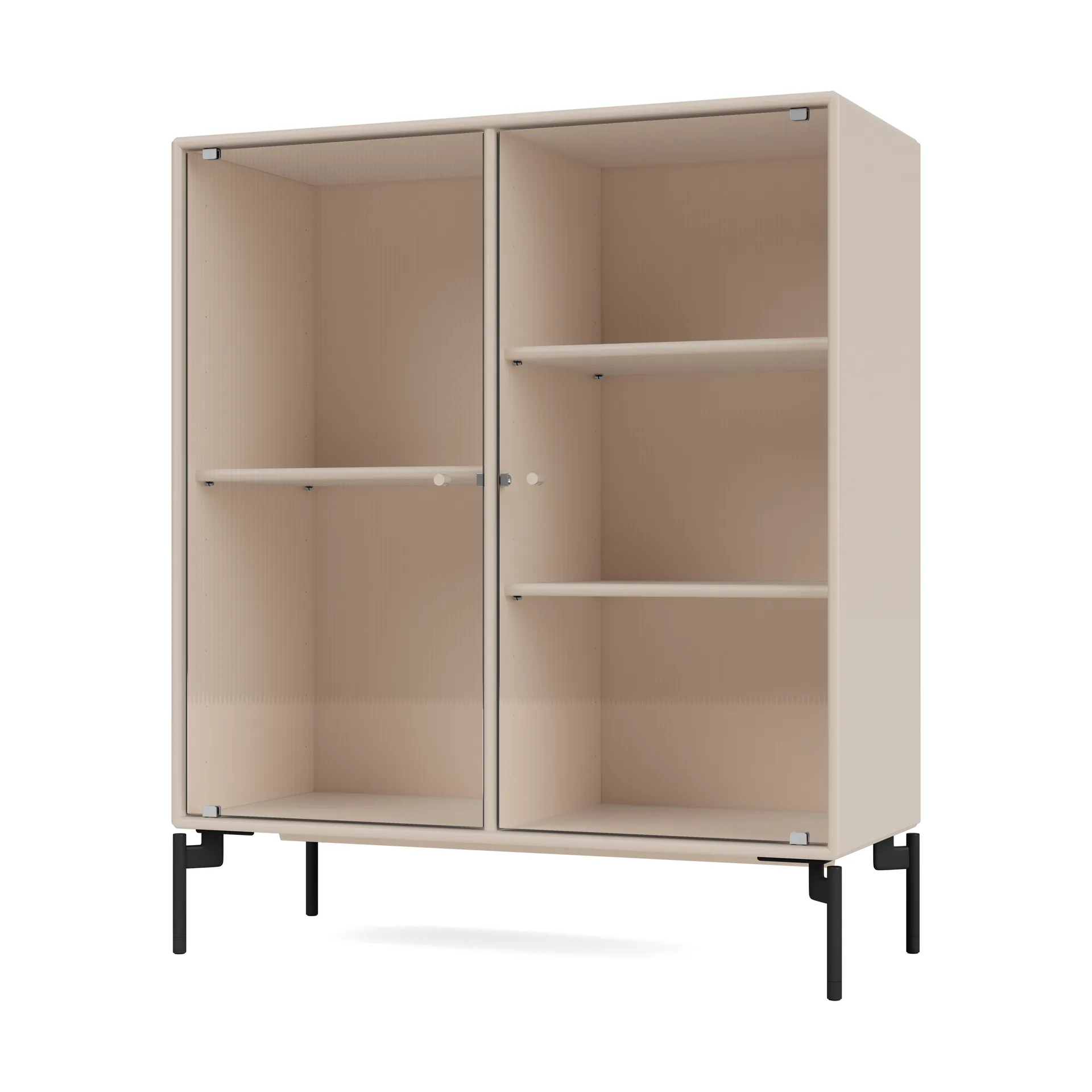 Ripple II βιτρίνα 69,6x82,2x30 cm, Clay-πόδια black Montana