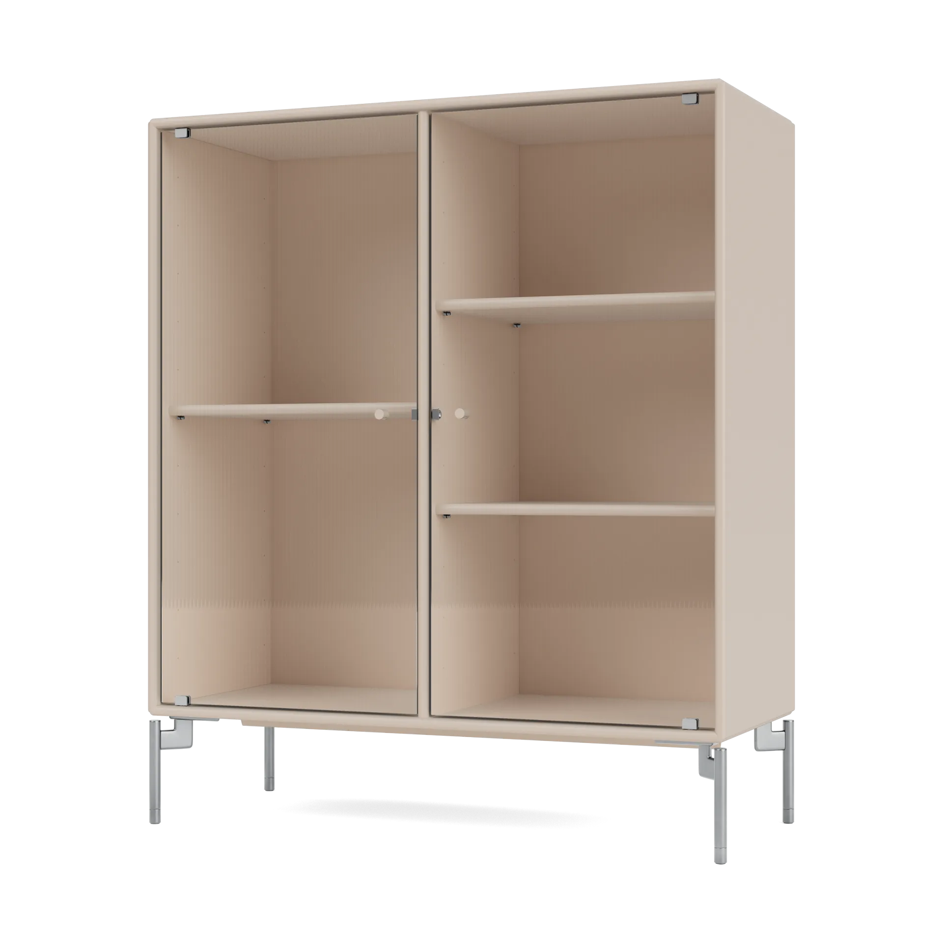 Ripple II βιτρίνα 69,6x82,2x30 cm, Clay-πόδια chrome Montana