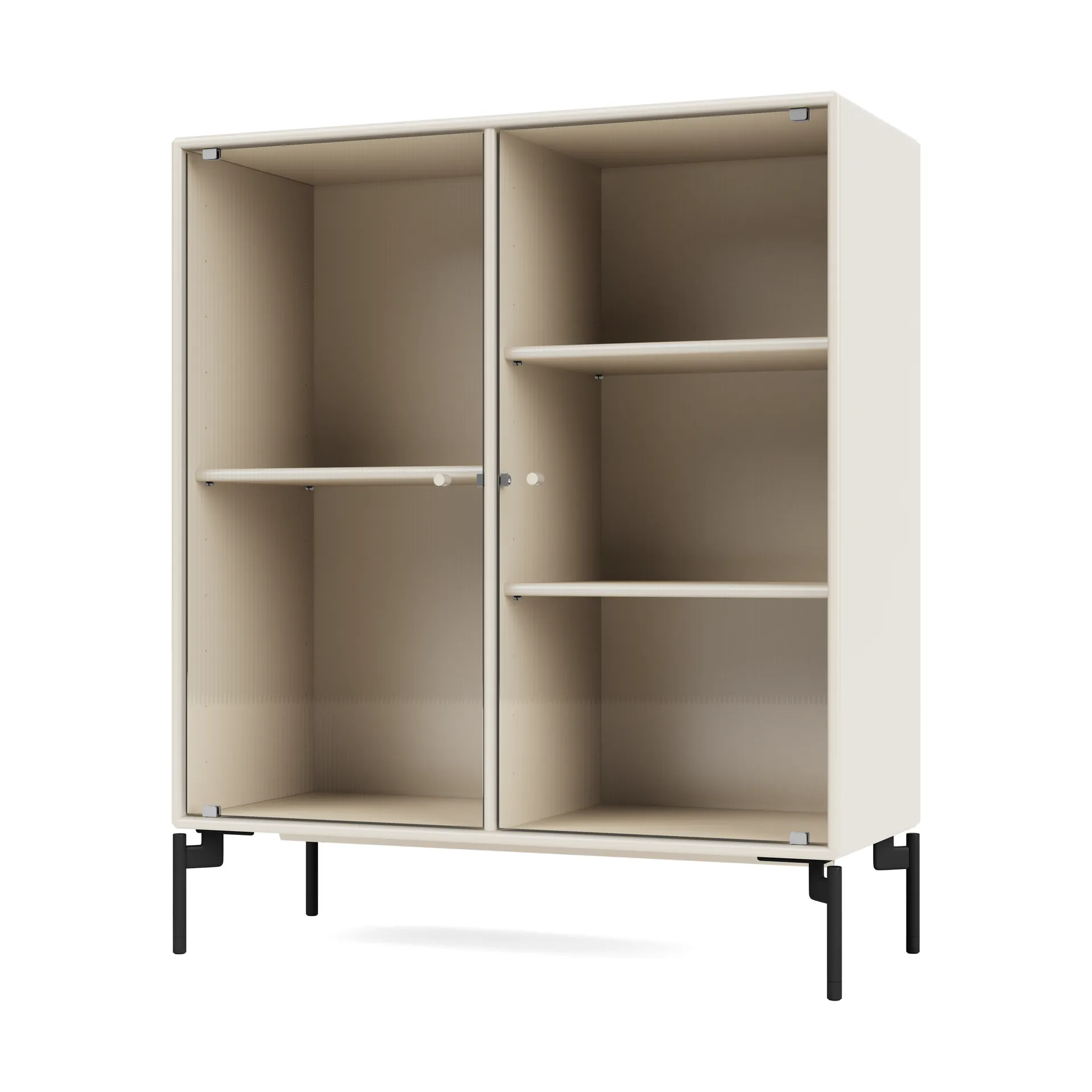 Ripple II βιτρίνα 69,6x82,2x30 cm, Oat-πόδια black Montana