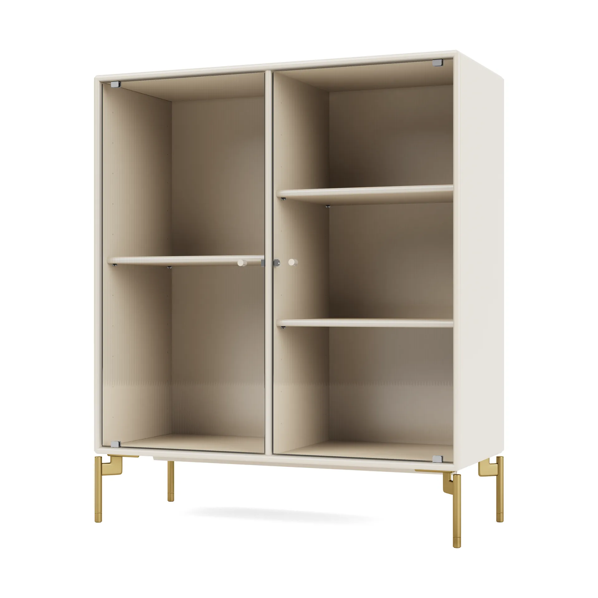 Ripple II βιτρίνα 69,6x82,2x30 cm, Oat-πόδια brass Montana