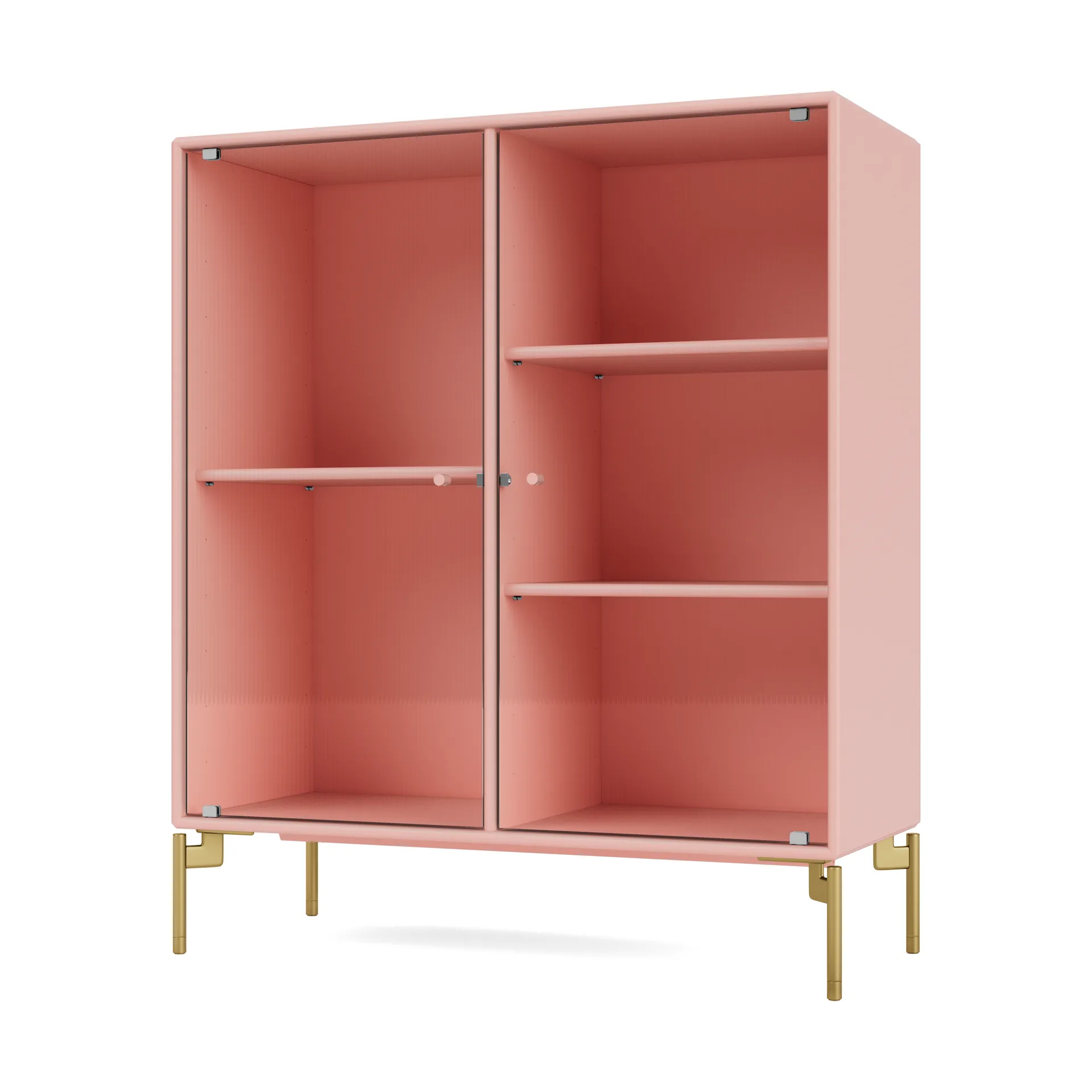 Ripple II βιτρίνα 69,6x82,2x30 cm, Ruby-πόδια brass Montana