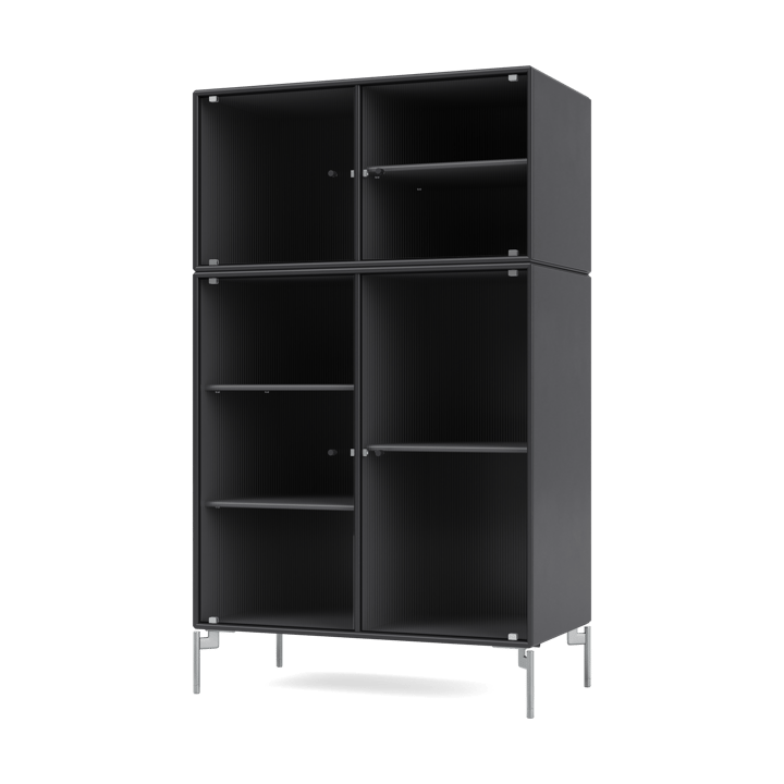 Ripple III βιτρίνα 69,6x117,6x38 cm, Anthracite-πόδια chrome Montana