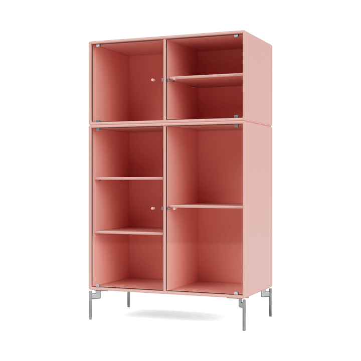 Ripple III βιτρίνα 69,6x117,6x38 cm, Ruby-πόδια chrome Montana