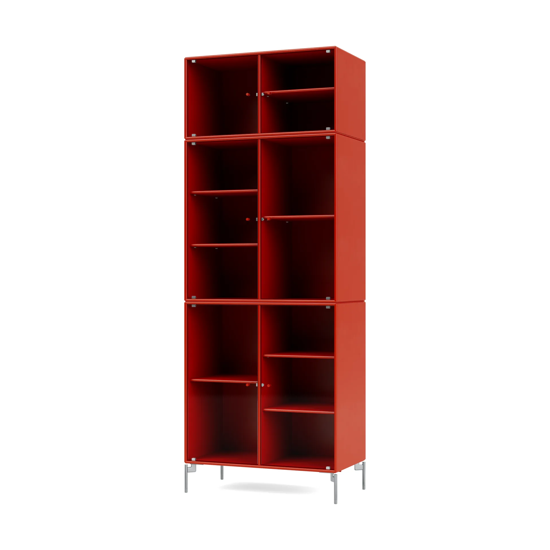 Ripple IV βιτρίνα 69,6x187,2x38 cm, Rosehip-πόδια chrome Montana