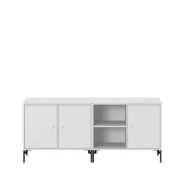 Save sideboard - New white 101-μαύρα λακαρισμένα πόδια - Montana