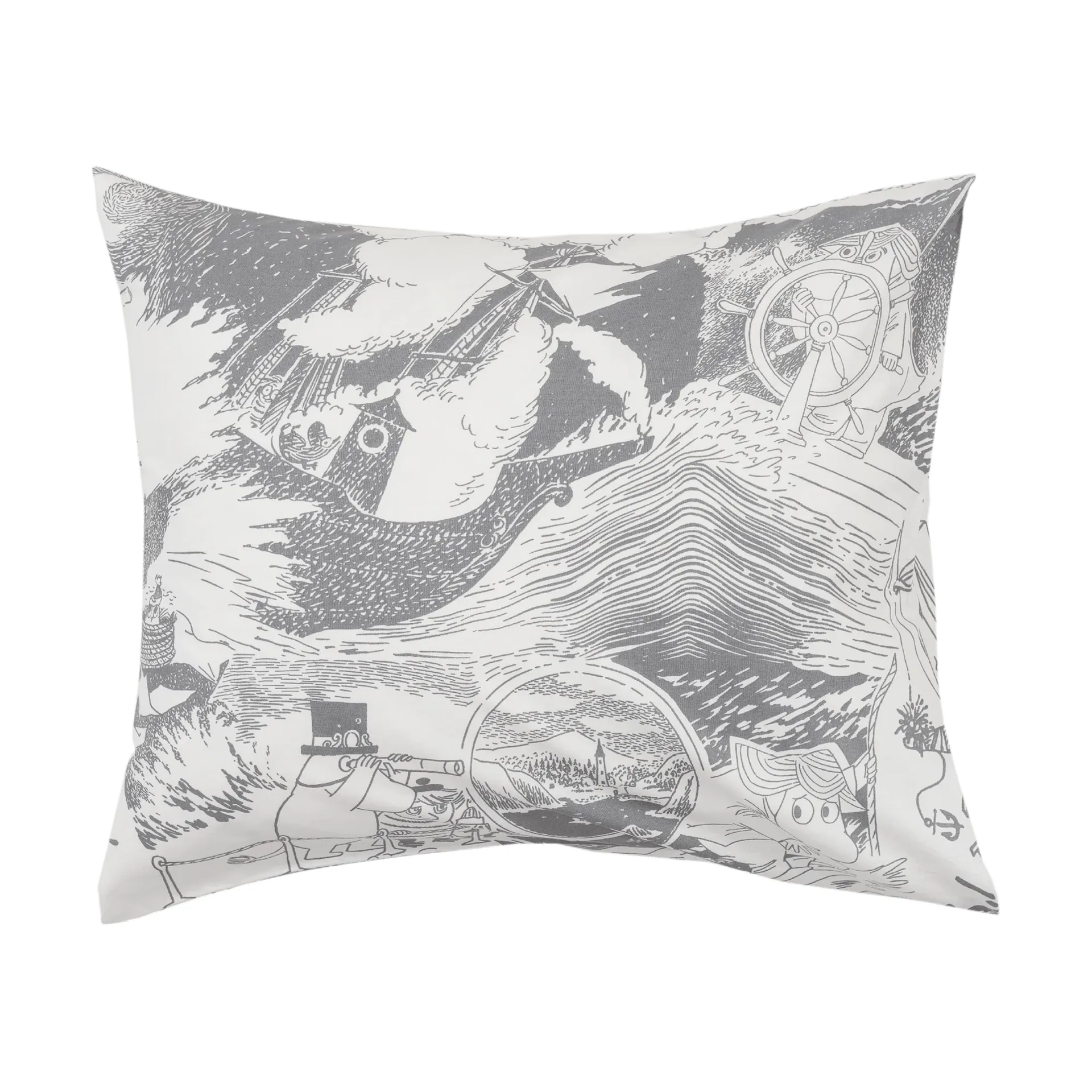 Σετ κρεβατιού Moomin 150 x 210 εκ., Segling, γκρι Moomin Arabia