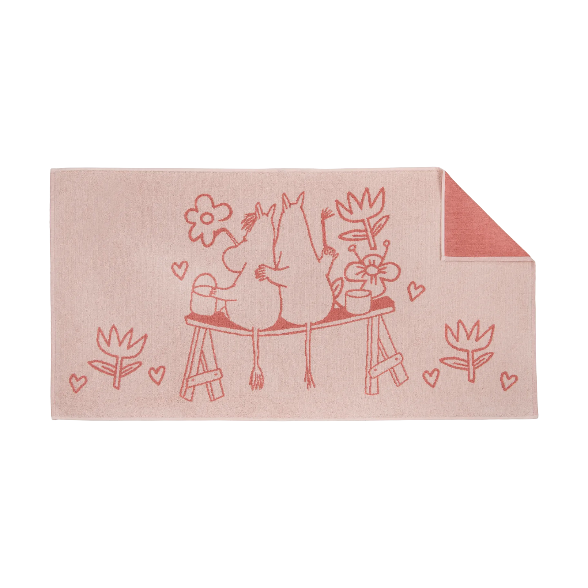 Πετσέτα μπάνιου Moomin 70 x 140 εκ., Αγάπη ροζ Moomin Arabia