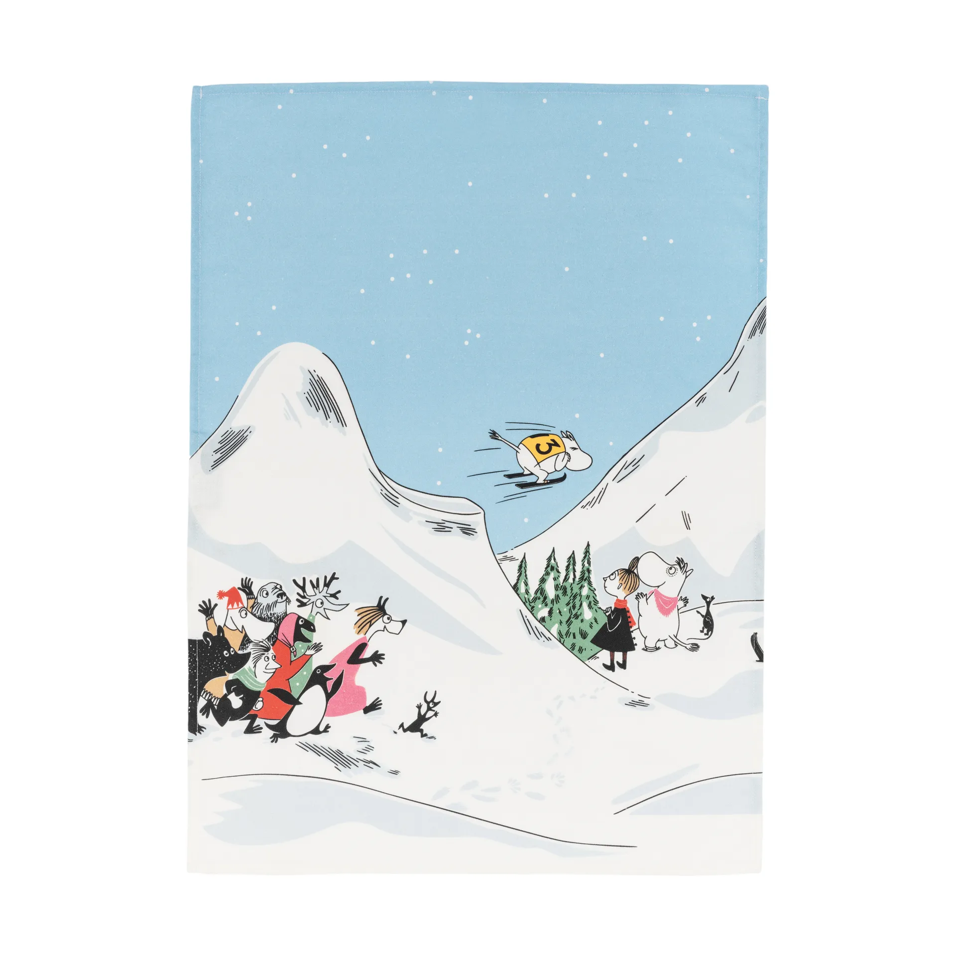 Moomin πετσέτα κουζίνας Ski jumping, 50x70 cm Moomin Arabia