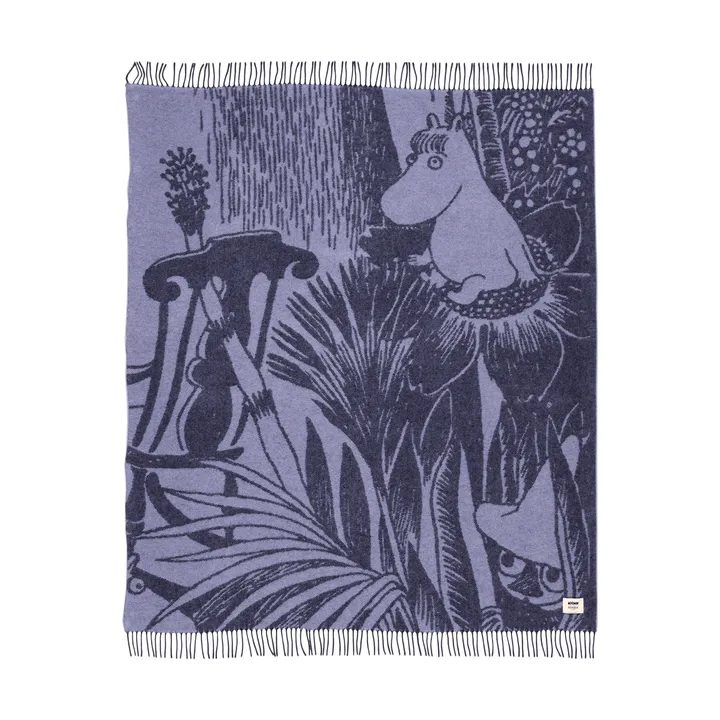 Mystikens skog Mumin μάλλινη κουβέρτα - Μπλε, 130x170 εκ. - Moomin Arabia