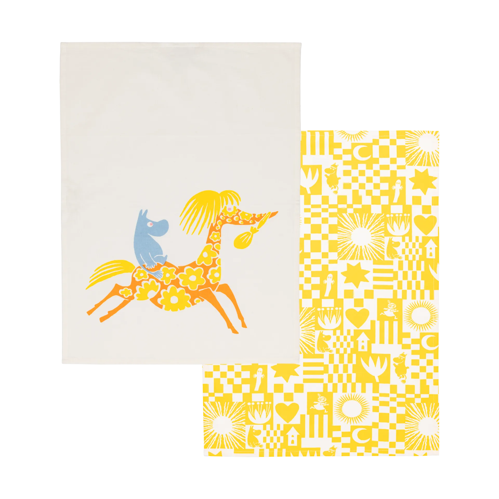 Σετ κουζίνας με πετσέτες Party mumin 50x70 cm 2 τεμάχια, Κίτρινο Moomin Arabia