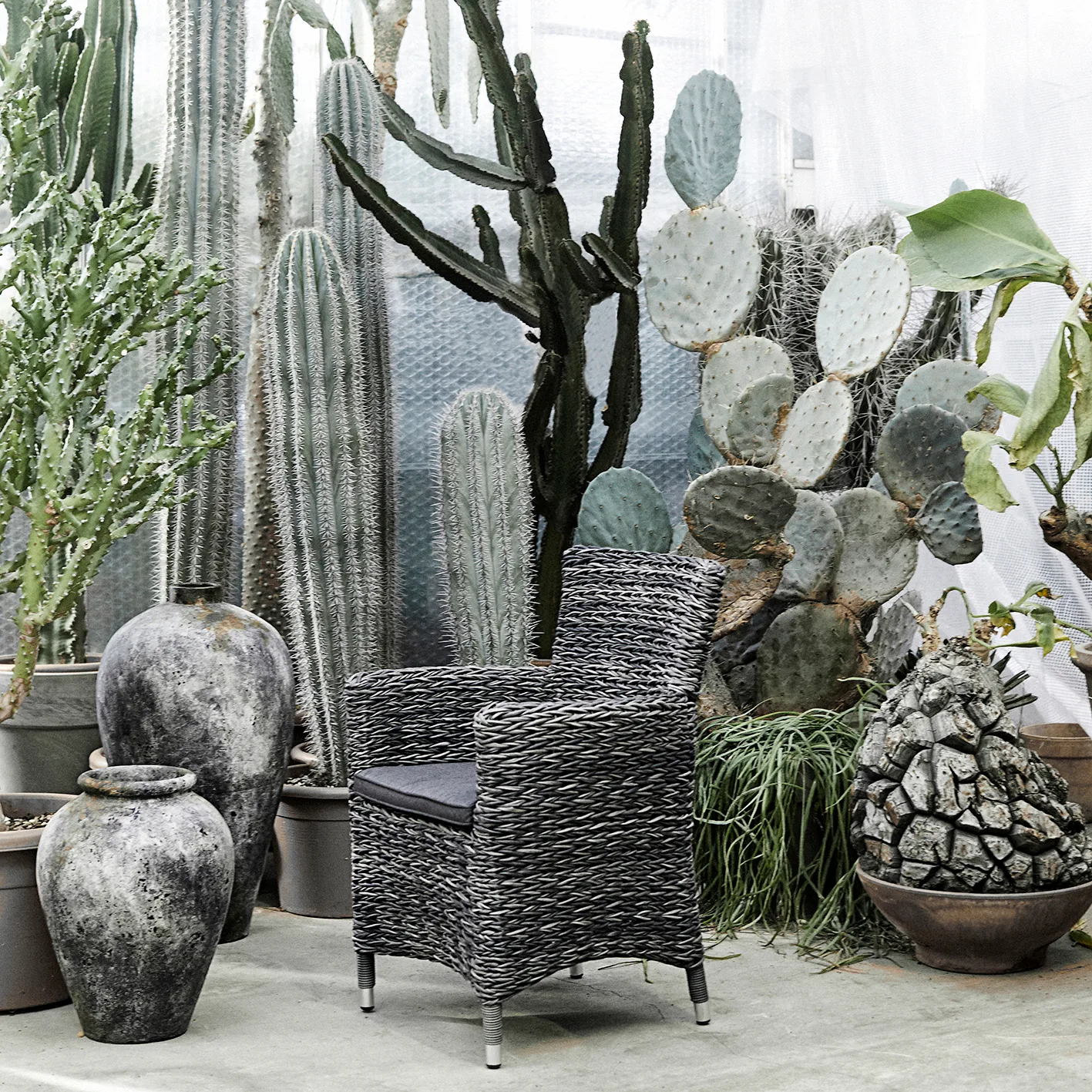 Echo γλάστρα 50 cm, Σκουριά-γκρι MUUBS