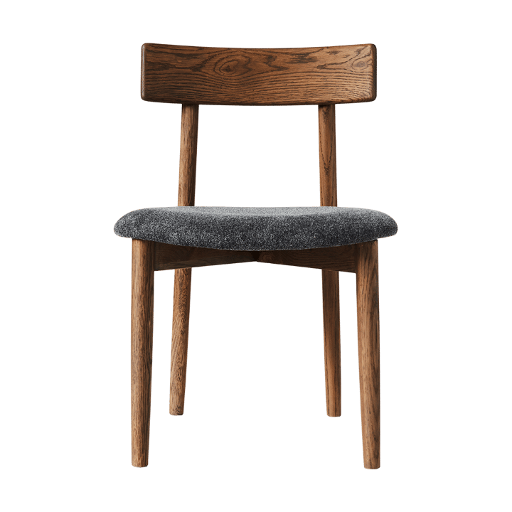 Καρέκλα Tetra με κάθισμα - Ύφασμα σε χρώμα γρανίτη-απανθρακωμένη δρυς - MUUBS