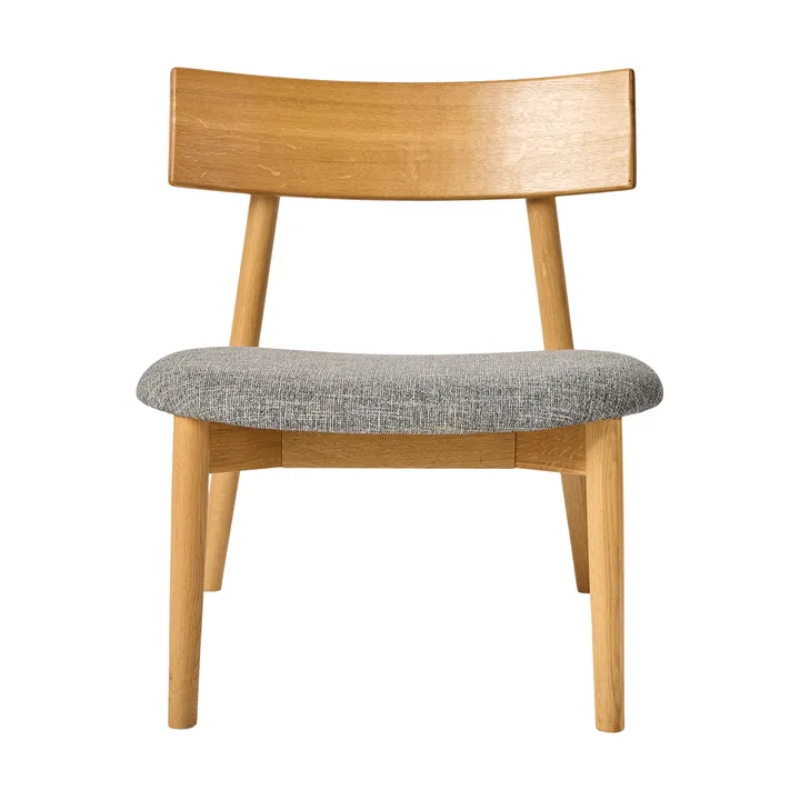 Tetra lounge chair - Ύφασμα σε απόχρωση σκυροδέματος-φυσικά λαδωμένη δρυς - MUUBS