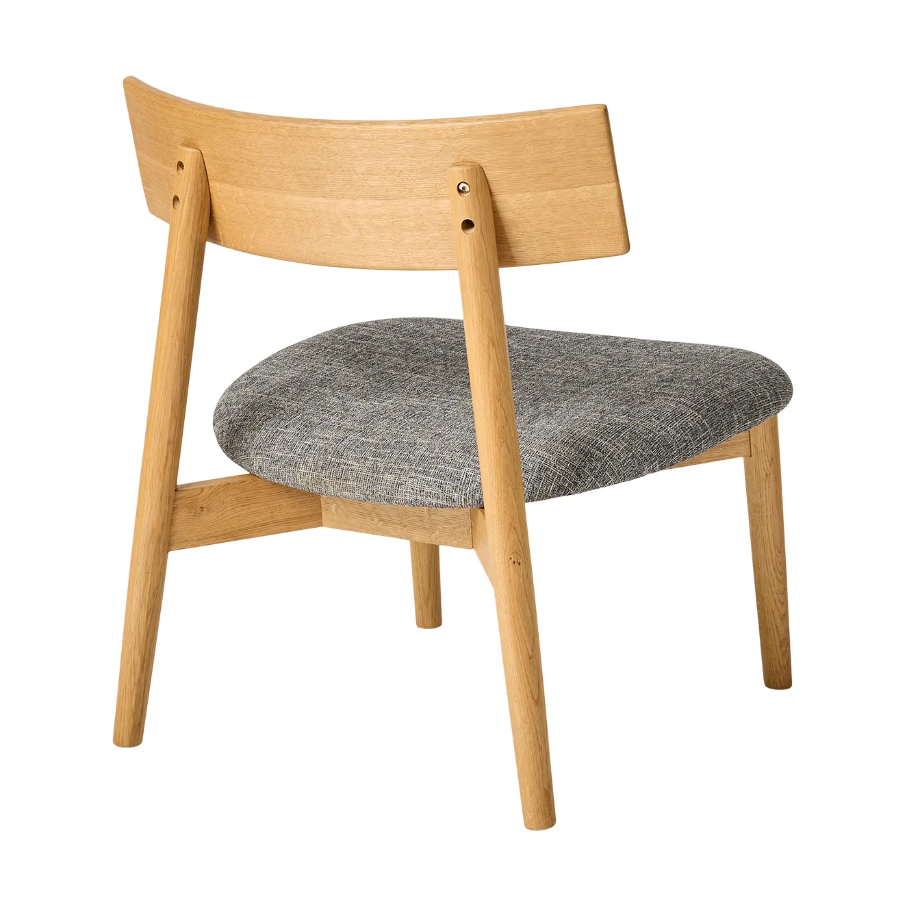Tetra lounge chair, Ύφασμα σε απόχρωση σκυροδέματος-φυσικά λαδωμένη δρυς MUUBS
