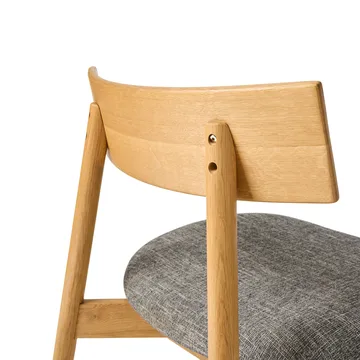 Tetra lounge chair - Ύφασμα σε απόχρωση σκυροδέματος-φυσικά λαδωμένη δρυς - MUUBS