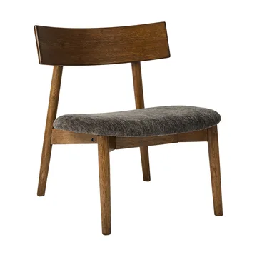 Tetra lounge chair - Γρανί-ύφασμα-σκούρα λαδωμένη δρυς - MUUBS